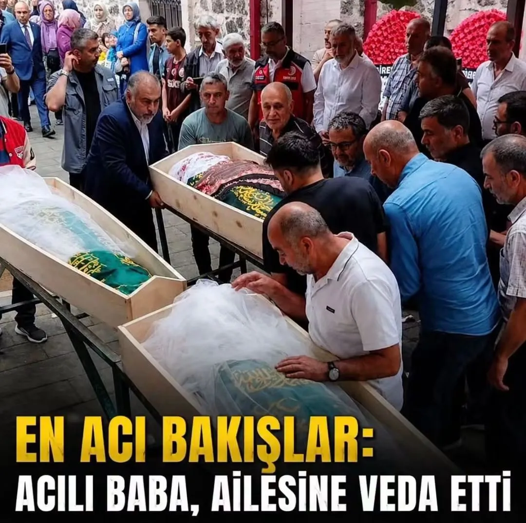 YÜREKLERİ DAĞLAYAN VEDA: BİR BABA, EŞİNE VE IKI KIZINA SON KEZ BAKTI
